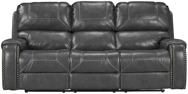 Albany Industries Winslow Gray Manual Reclining Sofa-1