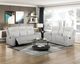 Homelegance® Benton Light Gray Double Manual Reclining Sofa-1