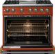 Viking® 5 Series 36" Spiced Cider Pro Style Dual Fuel (NG) Range with Brushed Brass Trim-1