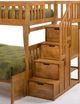 Night & Day Furniture™ Peppermint Medium Oak Twin/Full Stair Bunk Bed-1