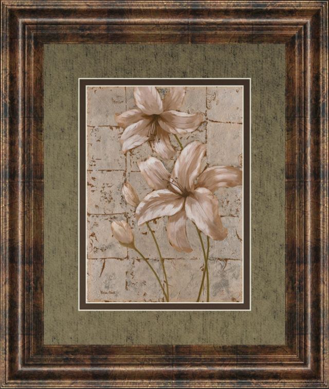 Classy Living Vivian Flasch Lilies On Silver Il 40" Wall Art-0