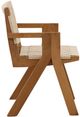 Dovetail Furniture Mesa Cream/Natural Wicker/Wooden Outdoor Dining Chair-2