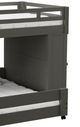 Elements International Cali Kids Grey Twin Over Twin Desk Loft Bed-1