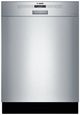 Bosch® 300 Series 24" Stainless Steel Front Control Built In Dishwasher-0