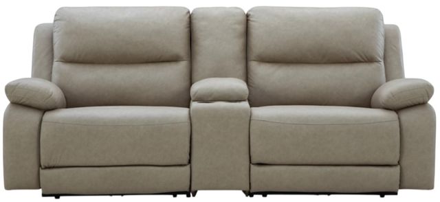 Signature Design by Ashley® Brannigan 3-Piece Pebble Power Reclining Small Spaced Sectional-0