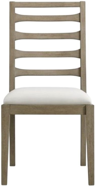 Riverside Furniture Pasadena 2-Piece Casual Taupe/White Ladderback Dining Side Chair Set-2
