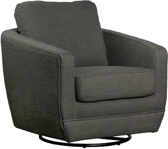 LH Home Feather Baltimo Matte Black/Smokey Sage Swivel Glider Chair-0