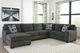 Signature Design by Ashley® Ballinasloe 3-Piece Smoke Left-Arm Facing Sectional and Chaise-1