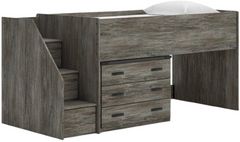 Signature Design by Ashley® Frandern Gray Twin Loft Bed with Drawer Storage