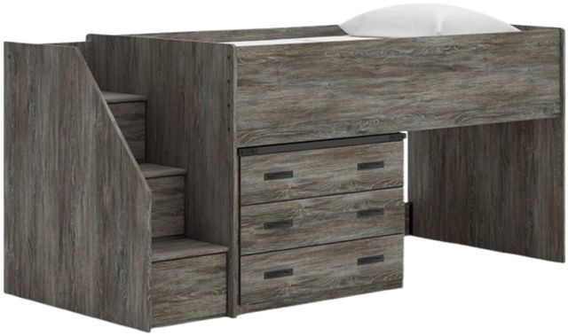 Signature Design by Ashley® Frandern Gray Twin Loft Bed with Drawer Storage-0