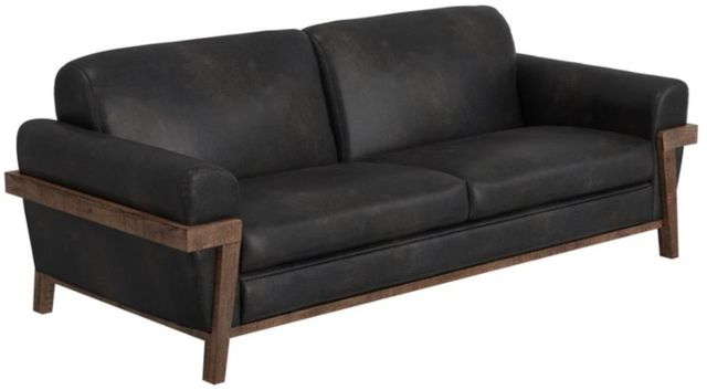 International Furniture Direct Loft Brown Black Sofa-0