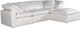 Moe's Home Collection Clay Lounge 4-Piece Cream White Modular Sectional and Ottoman-0