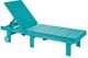 C R Plastic Generation Line Turquoise Chaise Lounge with Hidden Wheels-0