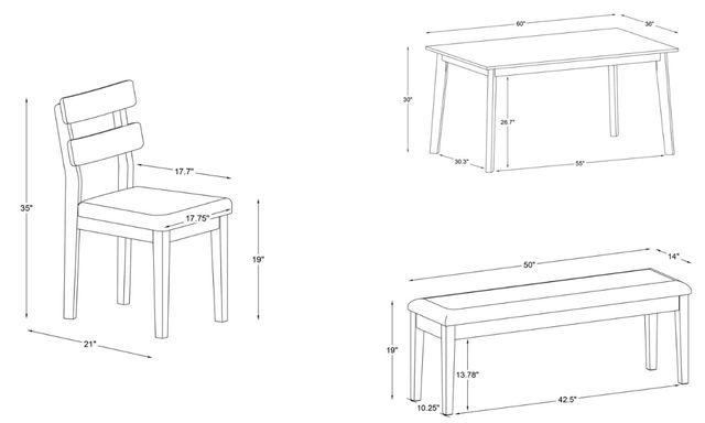 Powell® Daly 6-Piece Natural/Sand Dining Set-2