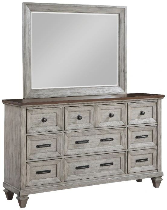 New Classic® Home Furnishings Mariana Vintage Creme Dresser and Mirror-0