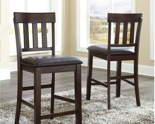 Signature Design by Ashley® Haddigan Dark Brown 2-Piece Bar Stool-1