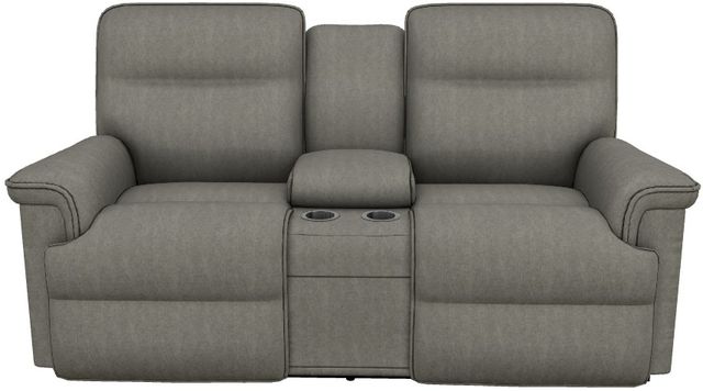 La-Z-Boy® Jay Flannel Power Reclining Loveseat with Console and Headrest-1