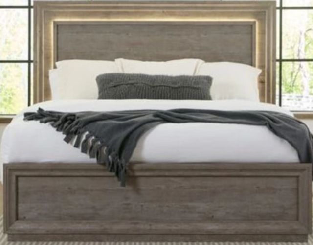 Liberty Furniture Horizons Graystone King Panel Bed-0