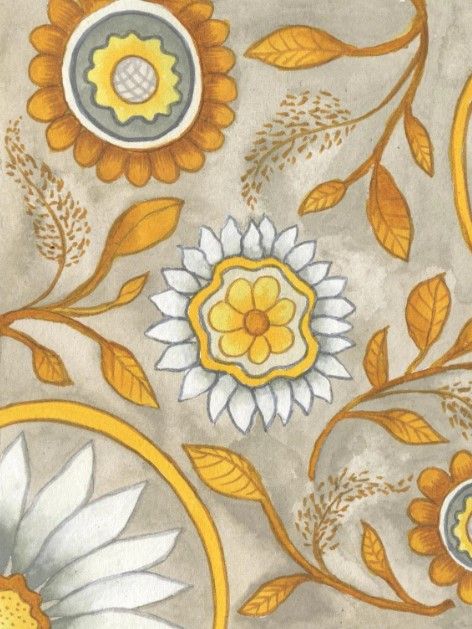Classy Art Flowers on Grey I by Elizabeth Medley Wall Art-0