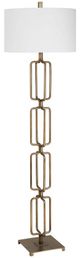 Uttermost® Link Brushed Gold Floor Lamp-0