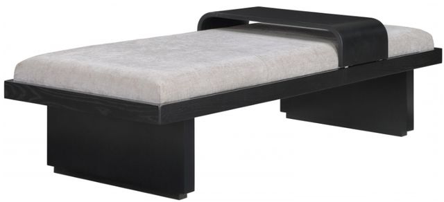 Meridian Furniture Arlington Gray/Black Bench-0