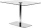 Korson Furniture Sharp Glass Top Extension Dining Table with Brushed Stainless Steel Base-0