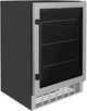 ZLINE Autograph Edition Monument 24" Stainless Steel Freestanding Beverage Fridge with Matte Black Accents-2