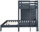 Homelegance® Sloane Navy Blue Twin over Full Youth Loft Bunk Bed with Chest and Hidden Desk-4