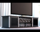 Salamander Designs® Leon® Synergy Double-Wide LCR Soundbar-Matte Black-1