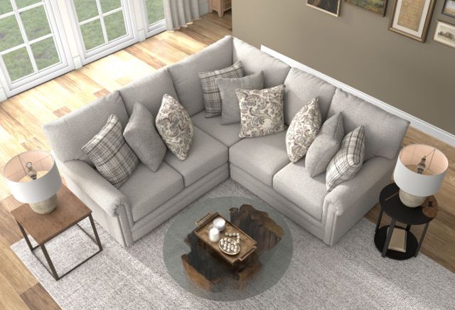 Jackson Furniture Livingston 2-Piece Linen Curved Sectional-1