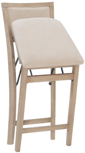 Linon Keira Gray Wash Folding Counter Stool-4