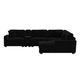 Elements International Arizona 6-Piece Black Modular Sectional and Right-Arm Facing Chaise-2