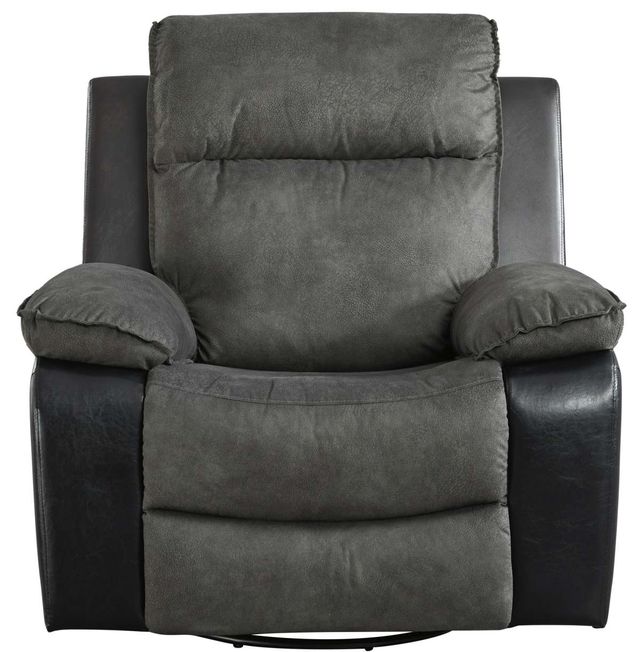 Signature Design by Ashley® Woodsway Gray Swivel Glider Recliner-0