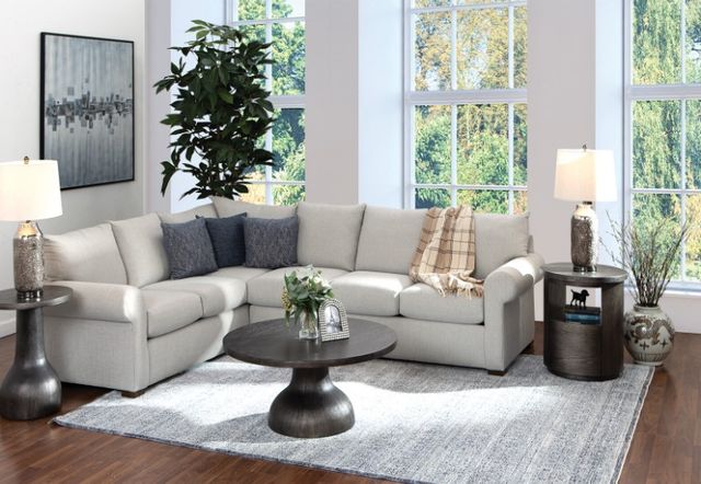Bassett® Furniture Hanover 3-Piece White L-Shaped Sectional-1