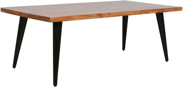 Jofran Inc. Prelude Suede Rectangle Coffee Table with Black Base-0