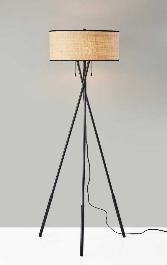 Adesso® Bushwick Black Floor Lamp-3