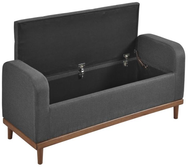 Homelegance® Brigitte Dark Gray Lift Top Storage Bench-4