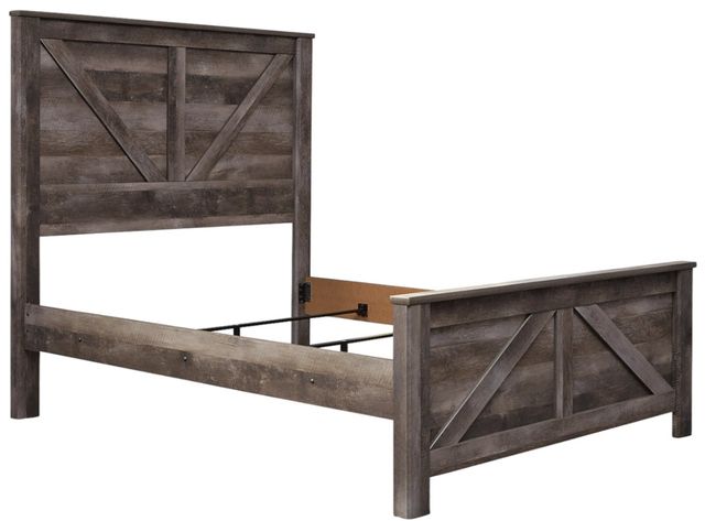 Signature Design by Ashley® Wynnlow 5-Piece Gray Queen Crossbuck Panel Bed Set-1