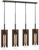 Cal® Lighting & Accessories Almeria 4-Light Iron/Pine Pendant-0