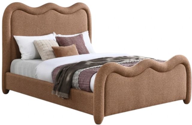 Meridian Furniture Gavin Cognac King Upholstered Panel Bed-0