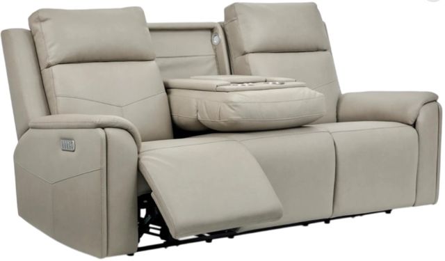 Flexsteel® Vernon Dove Gray Power Reclining Sofa-1