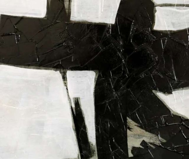 Stylecraft Abstract II Black/White Wall Art -2