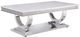 ACME Furniture Zander White Coffee Table with Mirrored Silver Base-0