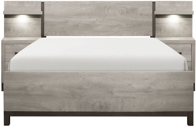 Homelegance® Zephyr 5-Piece Taupe Full Wall Bed Set-0