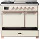 Ilve® Majestic III 40" Antique White Pro Style Dual Fuel Natural Gas Range with Solid Door and Copper Trim-2