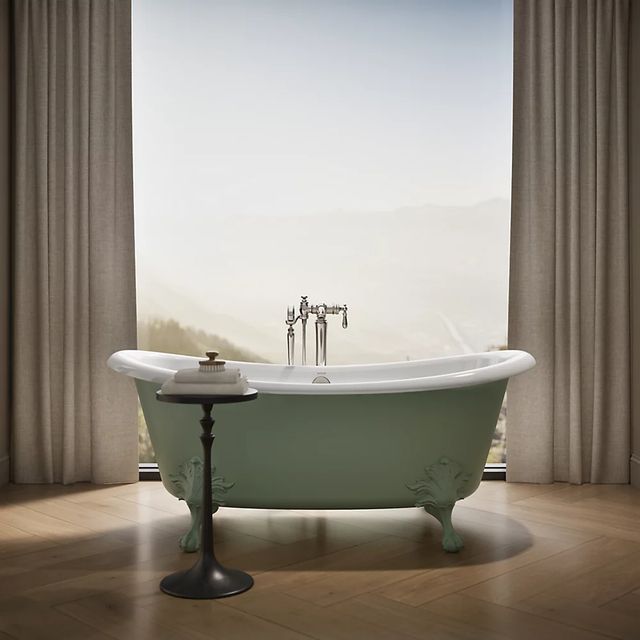 KOHLER® Artifacts™ Aspen Exterior with White Interior 66" x 32" Freestanding Bath-3