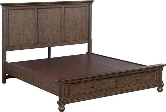 aspenhome® Oxford Cocoa King Panel Storage Bed-3