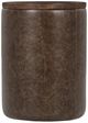 Classic Home Andra Cocoa Brown Leather Round Accent Table-0