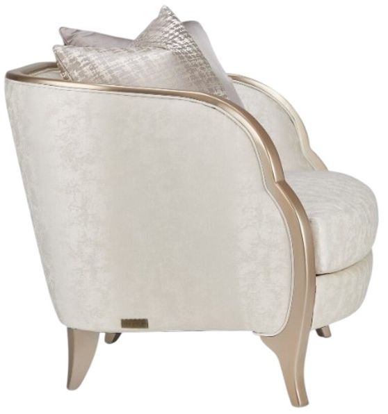 Michael Amini® Malibu Crest Chardonnay/Cloud White Chair and a Half-3