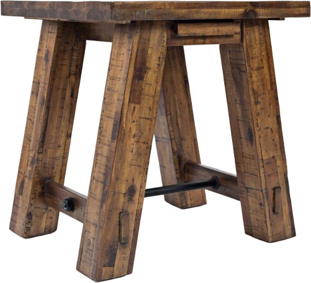 Jofran Inc. Cannon Valley Brown Trestle End Table-0